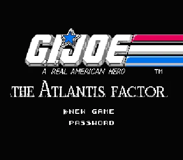 G.I. Joe - A Real American Hero - The Atlantis Factor (USA) (Beta) screen shot title